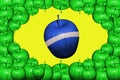Brazil flag of apples