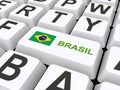 Brazil flag button on keyboard