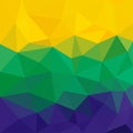 Brazil flag concept low poly triangular abstract background