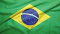 Brazil flag with fabric texture
