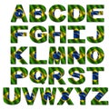 Brazil flag font