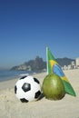 Brazil Flag Football Coconut Rio Beach