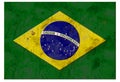 Brazil flag Rusted Vintage Metal Copacabana, Rio de Janeiro Royalty Free Stock Photo