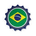 brazil flag label. Vector illustration decorative design Royalty Free Stock Photo