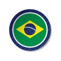 brazil flag label. Vector illustration decorative design Royalty Free Stock Photo