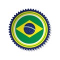 brazil flag label. Vector illustration decorative design Royalty Free Stock Photo