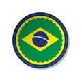 brazil flag label. Vector illustration decorative design Royalty Free Stock Photo