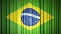 Brazil flag silk curtain on stage. 3D illustration Royalty Free Stock Photo