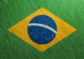 Brazil flag vintage, retro, scratched, Royalty Free Stock Photo