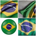 Brazil flag waving