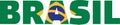 Brazil flag word Brasil Royalty Free Stock Photo