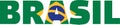 Brazil flag word brasil Royalty Free Stock Photo
