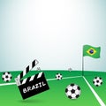 Brazil football ciak Royalty Free Stock Photo