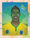 Brazil football fan