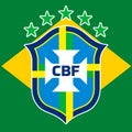 Brazil football federation logo with national flag