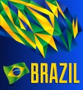 Brazil Geometric abstract background