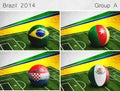 Brazil 2014, Group A Royalty Free Stock Photo