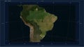 Brazil highlighted - composition. Low-res satellite