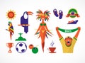 Brazil icons and illustration