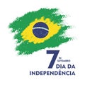 Brazil independence day celebration greeting card illustration Royalty Free Stock Photo