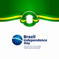 Brazil Independence Day Vector Template Design Illustration Royalty Free Stock Photo