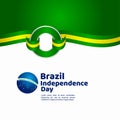 Brazil Independence Day Vector Template Design Illustration Royalty Free Stock Photo