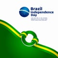 Brazil Independence Day Vector Template Design Illustration Royalty Free Stock Photo