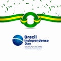 Brazil Independence Day Vector Template Design Illustration Royalty Free Stock Photo