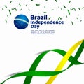 Brazil Independence Day Vector Template Design Illustration Royalty Free Stock Photo