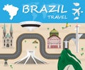 Brazil Landmark Global Travel And Journey Infographic Vector Design Template.vector Royalty Free Stock Photo