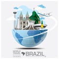 Brazil Landmark Global Travel And Journey Infographic Royalty Free Stock Photo