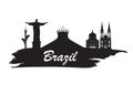 Brazil Landmark Global Travel And Journey paper background. Vector Design Template.used for your Royalty Free Stock Photo