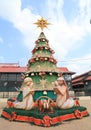 Brazil, Manaus: Christmas Tree and Holy Family