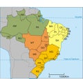 Brazil map Royalty Free Stock Photo