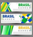 Brazil modern banner template vector set design Royalty Free Stock Photo