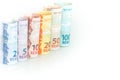 Brazilian money / reais / various denomination Royalty Free Stock Photo