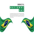 Brazil National Day Vector Template Design Illustration