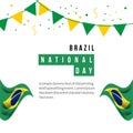 Brazil National Day Vector Template Design Illustration