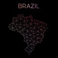 Brazil network map. Royalty Free Stock Photo