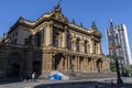 Facade of the Municipal Theater located in Ramos de Azevedo sqaure was inaugurated in 1911 Royalty Free Stock Photo