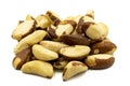 Brazil nut isolated. Pile brazilian nuts. Close up Royalty Free Stock Photo