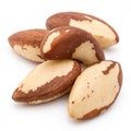 Brazil nuts isolated on white background Royalty Free Stock Photo