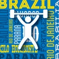 Brazil and the Olympic sports isolated icon design