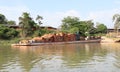 Brazil, Oriximina: Amazon River - Barge with Lumber of a Sawmill