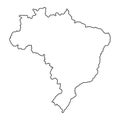 Brazil outline map vector illustration