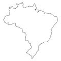 Brazil Outlline Map.