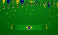 Brazil patriotic background template with empty space for text