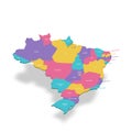 Brazil political map of administrative divisions