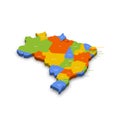 Brazil political map of administrative divisions