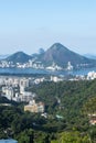 Rio de Janeiro, Brazil, skyline, mountains, skyscrapers, lagoon, Atlantic Ocean, panoramic, view, jungle, forest Royalty Free Stock Photo